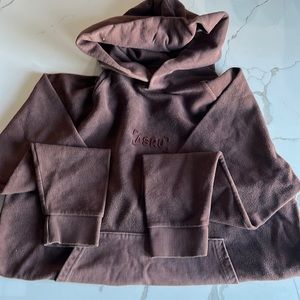 ASRV Maroon oversized hoodie.